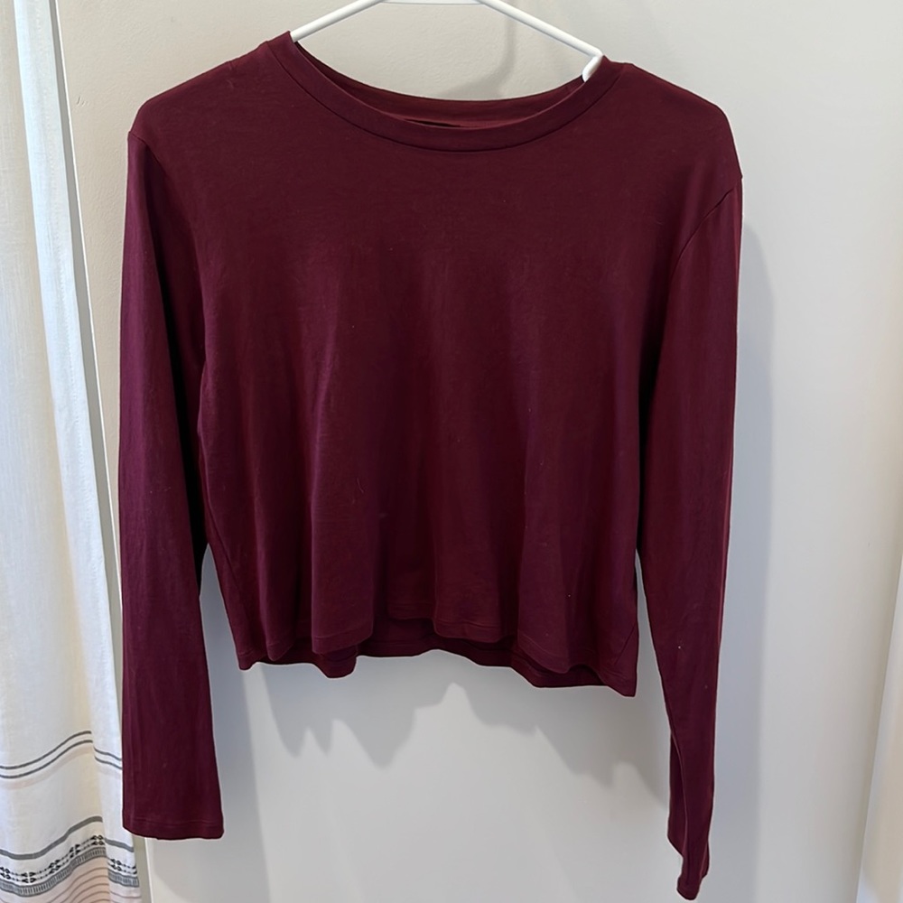 Wild Fable Burgundy Cropped Top